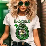 St. Patrick's Day Lucky Shamrock T Shirt