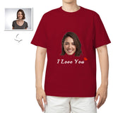 Personalized Unisex T-Shirt: Double-Sided Photo & Text, Your Face Custom Tee