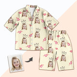 Custom Photo Kids’ Pajamas, Comfy Unisex Face Print Nightwear Shorts