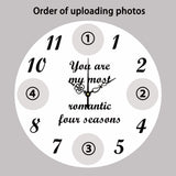 Customizable Photo Clock with Text - Personalized Home Decor