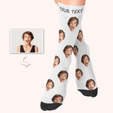 Custom Photo Face Socks With Multiple Colors Add Your Texts