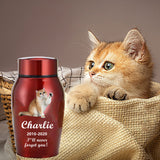 Custom Pet Urn: Personalized Memorial for Ashes with Name and Photo