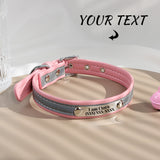 Custom Texts Pet Collar comfortable adjustable Engravable Dog Collar