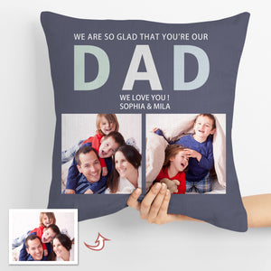 Photo Custom Throw Pillows for Dad Best Father's Day Gift